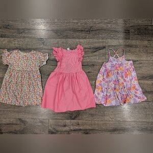 Old Navy 5T Summer Dress Bundle Floral Pink Tropical Girls